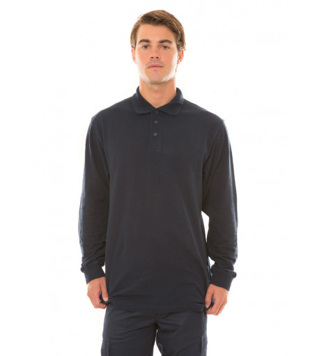 polo personnalisable manches longues marine