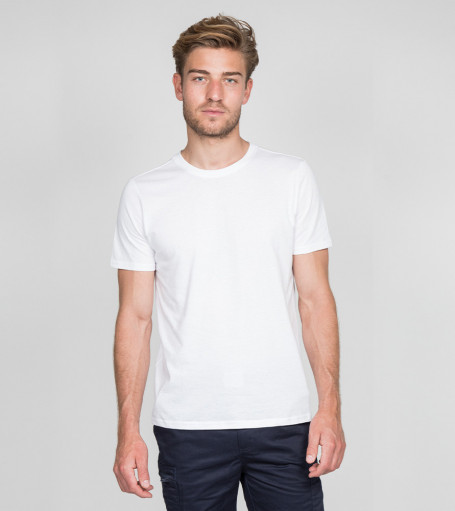 tee-shirt bio personnalisable manches courtes blanc
