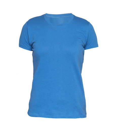 tee-shirt femme bio personnalisable manches courtes bleu royal