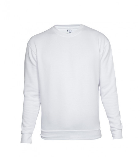 sweat-shirt unisexe personnalisable col rond blanc